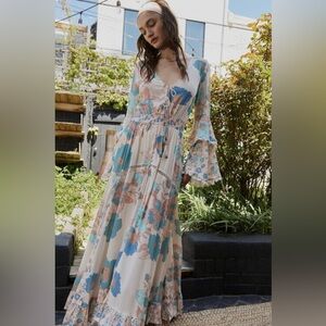 Like New (w/o tags) Free People Penny Printed Maxi Bodysuit Size Medium